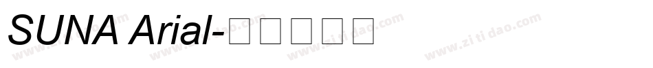 SUNA Arial字体转换
